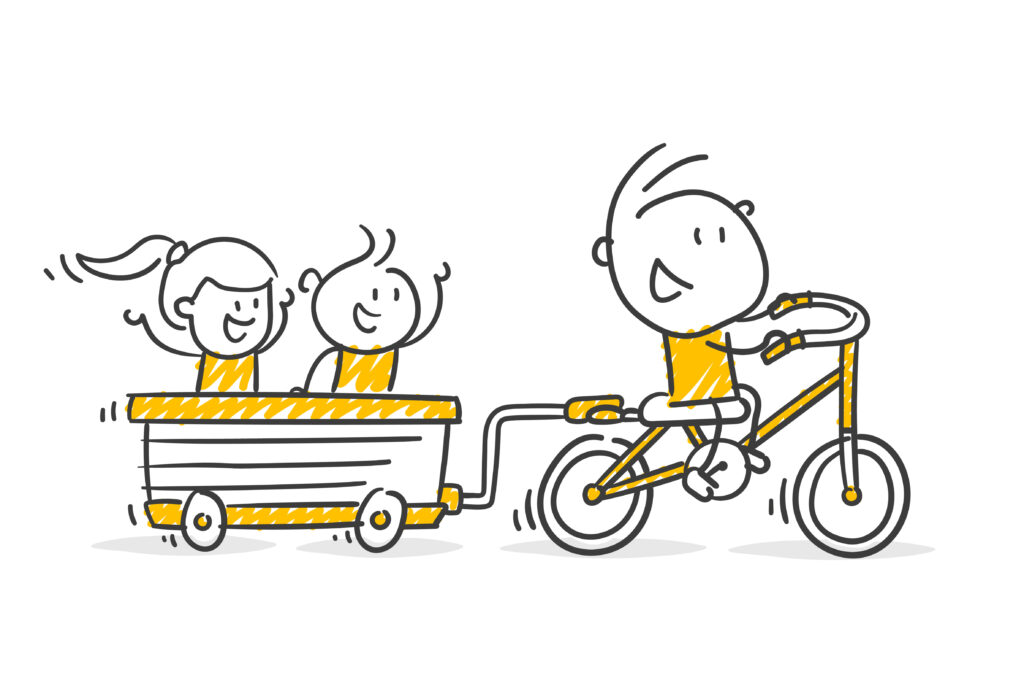 Parent bicycle with kids - guardianship of minor kids in Florida